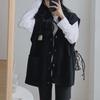 Cardigan Colete de malha Colete feminino Primavera Bolso duplo Cintura curta Twist Sweater Colete Colete para primavera e outono