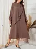 Fábrica de Origen, Vestidos Transfronterizos, Batas, Exportación de Comercio Exterior Ropa para Mujer Tallas Grandes, Pedido Mínimo de 1 Pieza