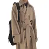 Ins japonés versátil nuevo literario simple popular otoño estilo coreano moderno holgado largo hasta la rodilla gabardina moderno Harajuku