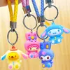 Nuevo Juguete de Peluche Estilo Mixto de Cuerda Tejida Cinnamoroll My Melody Llavero para Coche Colgante Kuromi Pequeños Accesorios Al por Mayor