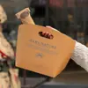 Bolsas de Tela para Panadería y Repostería, Bolsas de Papel Kraft, Bolsas Creativas con Asa, Bolsas para Pan con Ventana, Cajas de Empaque para Repostería al por Mayor