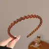 Diadema de Onda de Textura Simple para Mujer 2024 Nueva Parte Superior Craneal Alta Lavar Cabello Presión Diadema Sombrerería Elegante Combinación con Todo Clips para Cabello