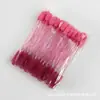 Pincel de sombra multiuso, pincel de cílios com cabo de cristal, pincel de maquiagem espiral, aplicador de esponja de látex com duas pontas, ferramenta de beleza portátil