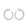 Pendientes Nuevos Distintivos Estilo Europeo y Americano Pendientes de Zircón Ojo de Caballo Pendientes de Botón Elegantes Distintivos para Mujer Pendientes Nupciales de Zircón Super Brillantes