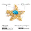 Accesorios de Joyería de Acero Inoxidable Transfronterizos Aceite Goteando Corazón Grande Sombrero de Vaquero Fruta con Diamante Estrella de Mar Colgante para Collar DIY