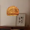 Lámpara de araña nórdica Yin Feng pastoral, arte de ratán y bambú, para casa de huéspedes, posada, estilo simple, estilo japonés creativo, para dormitorio, comedor