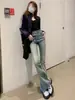 Jeans retro de cintura alta para mujer, nueva colección primavera/verano 2026, corte ajustado, largos hasta el suelo, estilo ligeramente acampanado