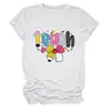 Amazon comercio exterior transfronterizo en stock casual europeo y americano cuello redondo eBay camiseta para mujer con lazo, corte holgado, manga corta