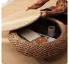 Mesa redonda pequeña con ventana salediza de ratán tejido, mesa de centro tipo tatami, mesa de suelo Kang, alféizar de ventana para dormitorio, mesa baja de madera maciza de estilo japonés