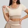 Nueva Falda Corta de Yoga Estilo Transfronterizo que Cubre la Cadera Anti-Exposición, Conjunto Deportivo al Aire Libre de Dos Piezas para Entrenamiento de Yoga Corto