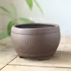 Vaso de Cerâmica de Argila Preta Queimada Simples Orquídea Ameixa, Bambu e Crisântemo Jardinagem de Suculentas Mini Bonsai Alta Temperatura Respirável Areia Roxa Planta Verde