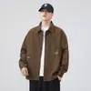 Chamarra Camisa para Hombre 2026 Nueva Otoño/Invierno Algodón Puro Top para Niños Retro Americano Casual Solapa Chamarra de Trabajo