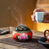 Quemador de Incienso Vintage Estilo Chino para Uso Doméstico, con Fragancia de Peonía, Adecuado para Uso en Interiores con Bobinas de Madera de Agar y Sándalo, Accesorio para Ceremonia de Té