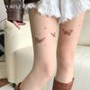 Medias de Seda Estampadas de Mariposas para Mujer Spice Girls Deseo Puro Delgadas Antidesgarros Seda Aclaradoras de Piel Medias Panty Lazo de Amor Cualquier Corte Calcetines