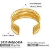 Pulsera de Lujo Ligero Abierta Multivueltas, Pulsera Geométrica de Acero Inoxidable Chapado en Oro, Estilo Femenino, Joyería Elegante y Delicada Apilable