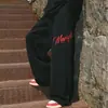Pantalones de baile hiphop jazz grises americanos otoño nuevo bordado holgados pierna ancha casual deportivos jogger