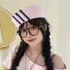 Sombrero de Marinero Rayado Mismo Estilo de Yi Mengling 2025 Sombrero Nuevo Estilo Preppy Foto Uniforme Jk Sombrero Boina