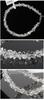 Pulsera de diamantes brillantes naturales herkimon joyería de cristal blanco diseño original pareja chica pulsera de pareja pulsera