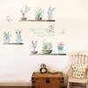 AliExpress planta nova quente quarto sala de estar DIY cacto planta em vaso decorativo adesivos de parede frescos adesivos de PVC