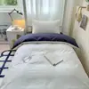 2026 Nuevo Modelo Color Sólido Dos Tonos Cama Individual para Estudiante Juego de Tres Piezas Cama Litera de Dormitorio Funda de Edredón Individual Funda de Edredón Pieza Única