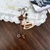 Chaveiro Decorativo Criativo de Fatia de Fruta Artificial Estilo Miu, Chaveiro Temático de Frutas, Pequeno Pingente para Bolsas de Casal