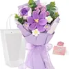 Buquê de crochê produto acabado, flores artificiais, rosas, girassóis, presente DIY de crochê transfronteiriço, buquê de fio feito à mão