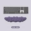 Alfombrilla de ratón de silicona con teclado en forma de nube, almohadilla de muñeca de cuero con espuma viscoelástica y soporte para la palma de la mano, almohadilla de ratón para ordenador y oficina