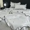 Novo Estilo Primavera e Verão 2026 Colcha de Verão em Seda Lavada, Colcha de Resfriamento de Verão, Colcha de Ar Condicionado, Conjunto de Cama de Quatro Peças