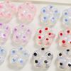 Estrella de fantasía punto Perla brillo lunares agujero recto flor pequeña diy aretes con cuentas material colgante para aretes al por mayor