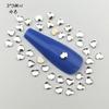Arte de Uñas Diamantes Fondo Plano Diamante con Forma Especial Diamante Corazón de Durazno Pequeño Diamante Corazón Azul Lago Joyería Diamante Diamante Joyería Diamante Brillante