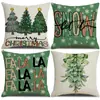 Capas de almofada de Natal outono e inverno transfronteiriças, capas de almofada de sofá, almofadas decorativas de linho estampadas, atmosfera de Natal no atacado