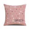 Funda de Almohada con Estampado de Conejo de Pascua Rosa Traje Combinación Cojín Decorativo Festivo Almohada para Sofá de Sala de Estar