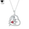 Knn-1250 Collar Original de Oso Ángel con Rosa en Forma de Corazón para Mujer, Cadena para Clavícula de Alta Gama Transfronteriza que No se Desvanece