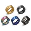 Diseño de nicho avanzado sentido escamas de pez hueco anillo de acero inoxidable Europa y Estados Unidos nuevo hombres y mujeres anillo de acero de titanio galvanizado