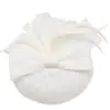 Fascinator para Mujeres Europeas y Americanas Tocado Sombrero Superior Accesorios para el Cabello con Plumas Fiesta de Prom Cocktail Novia Tocados de Boda