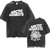 Europeu Transfronteiriço CódigoRetro Rock Arctic Monkeys Álbum de Música Gráfico T-