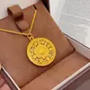 Estilo Xiaohongshu Filigrana Chapada en Oro Calada Carácter de Fortuna Brújula de los Ocho Tesoros Colgante Colgante de Moda Retro Fuente de Suministro para Transmisiones en Vivo