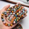 Aprovado Diretamente do Fabricante, Pulseiras de Bolas Multi-Tesouro, Pulseiras Multi-Tesouro Coloridas, Cores Vivas, Coloridas e Coloridas, Tamanho 8mm+