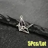 Accesorios de grulla de papel hueco de acero inoxidable al contado transfronterizos para amantes del bricolaje, novias, adornos colgantes de pájaro, venta al por mayor