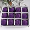 Bolas de Navidad Flocadas Transfronterizas 6cm/12Pzas, Adornos para Árbol de Navidad de Forma Única, Set Navideño de Plástico Terciopelo, Estilo Europeo
