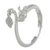 Anillo de cola de dragón oscilante de estilo nacional de moda para mujer, anillo de aleación con año de nacimiento del zodíaco, anillo de dedo índice abierto con escamas de dragón, anillo de dragón con marea