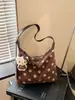Bolsa de outono transfronteiriça de nicho, alta costura, com bolinhas, bolsa requintada para passeios para mulheres, versátil, de grande capacidade, para ombro e transversal