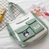 Bolso de hombro coolomi japonés bonito, tutorial de dibujos animados para estudiantes de secundaria y preparatoria, bolso de mensajero portátil de gran capacidad.