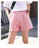 2023 Nuevos Shorts Deportivos Holgados Estilo Coreano Aspecto Delgado Pierna Ancha para Mujer Verano Negro Cintura Alta Combinan con Todo Estudiante Casual Pantalones Cortos