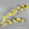Flor de pereira de duas pétalas, flor de cerejeira de caule longo, flor de cerejeira pendente, flores artificiais decorativas estilo Zen, decoração de salão de casamento, flores artificiais estilo chinês