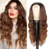 Peluca nueva de onda larga peluca multicolor cabello largo rizado de mujer fibra química cabello fabricantes en stock venta al por mayor comercio exterior