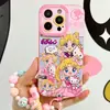 Capa de Celular Fofa com Tema de Menina Adequada para iPhone 17 Ano Novo 16 Pro Desenho Animado 15 Max com Cordão 14 Tendência 13 iPhone 12 Modelo Feminino