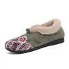 Botas de invierno multicolores populares resistentes al frío, cálidas, de suela blanda, cómodas para mujer, comercio exterior, talla grande, bordadas, de felpa, engrosadas, zapatos de algodón