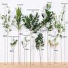 Folhas de Planta Simuladas Transfronteiriças, Galhos de Ferro, Folhas de Girassol de Cauda Solta, Folhas de Eucalipto, Acessórios para Arranjo Floral, Plantas Verdes Simuladas Atacado