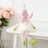 Novos produtos transfronteiriços com luzes pernas longas coelho midget boneca Páscoa boneca sem rosto decorações enfeites janela atacado
